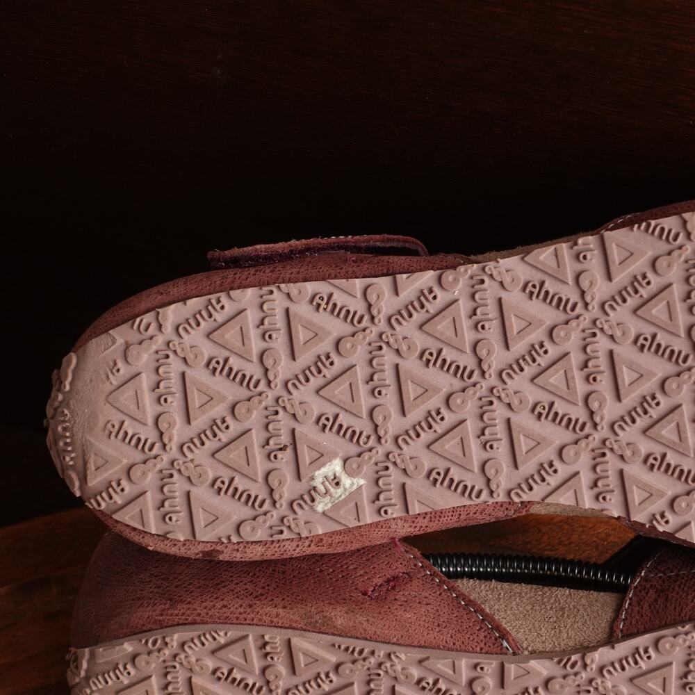 Ahnu Flats Womens SZ 7.5 Burgundy Tullia Ballet Mary Jane Leather Casual Shoes - Picture 9 of 14
